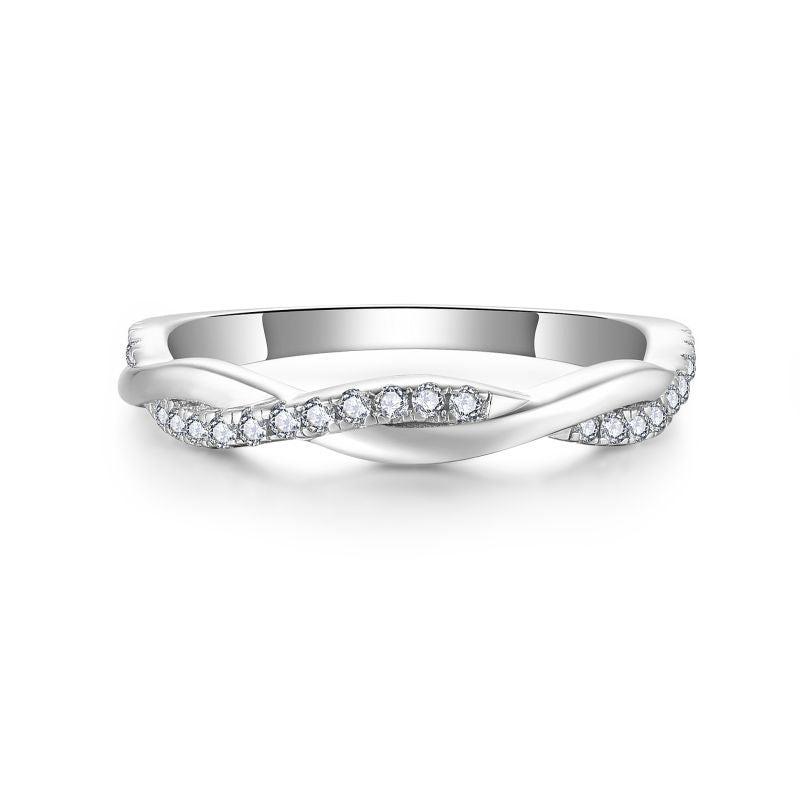 Infinity Twist Moissanite Band