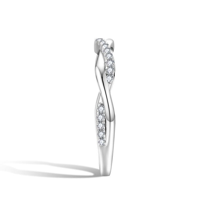 Infinity Twist Moissanite Band