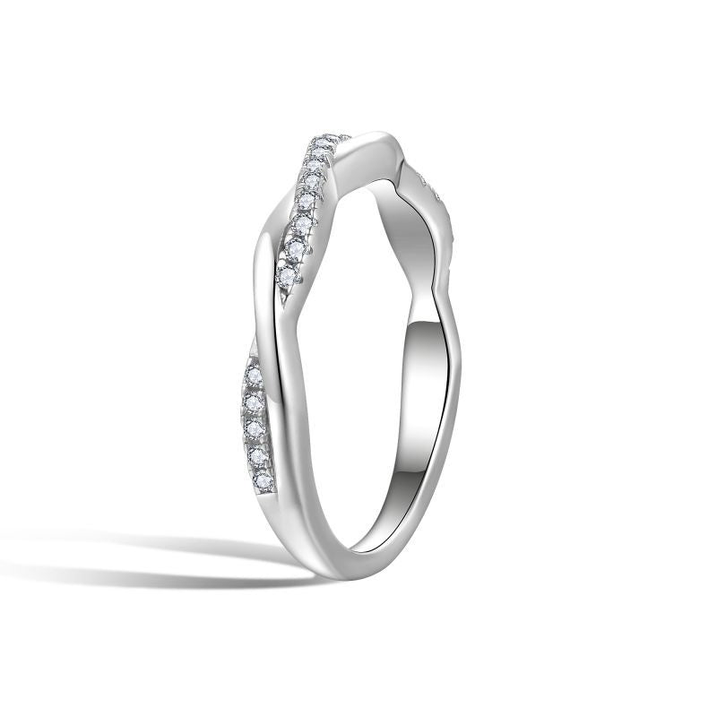 Infinity Twist Moissanite Band