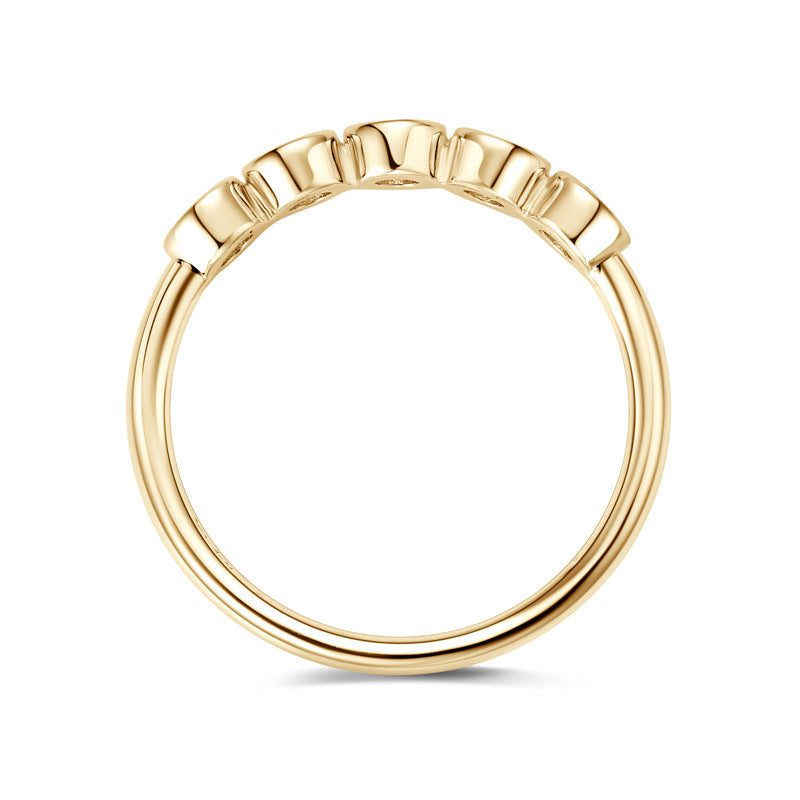 Five-Stone Bubble Moissanite Band