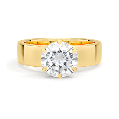 6-Prong Wide Solitaire Moissanite Engagement Rings
