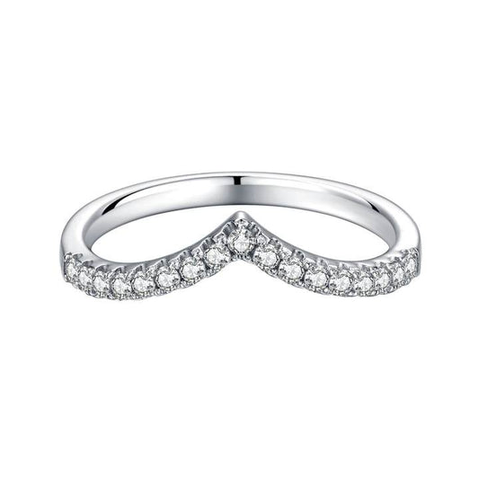 V-Shape Moissanite  Band (0.22 ct.tw.)