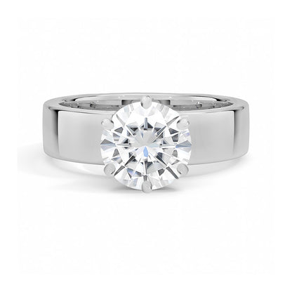 6-Prong Wide Solitaire Moissanite Engagement Rings
