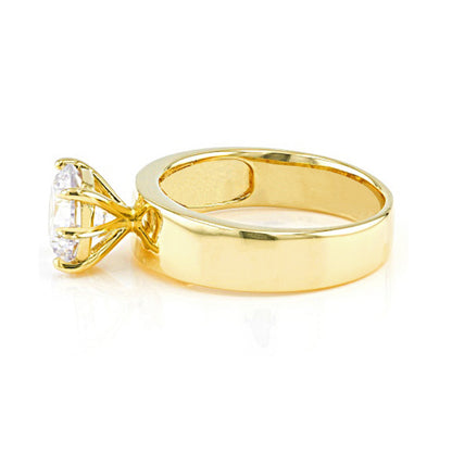 6-Prong Wide Solitaire Moissanite Engagement Rings