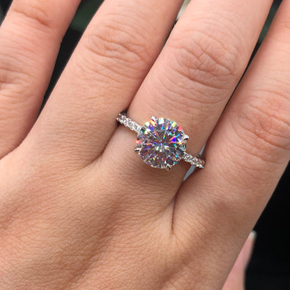 Hyne Pave Moissanite Engagement Ring 3.0 ct