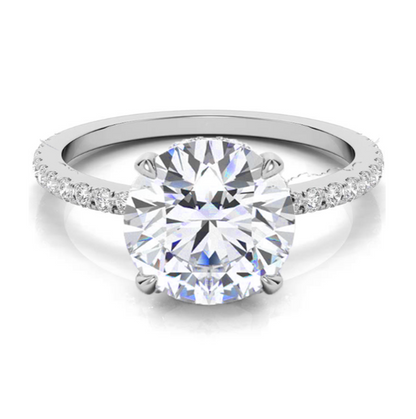 Hyne Pave Moissanite Engagement Ring 3.0 ct