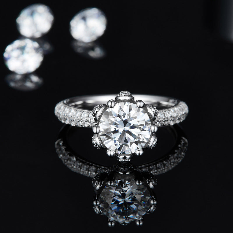 Dahlia Moissanite Engagement Ring