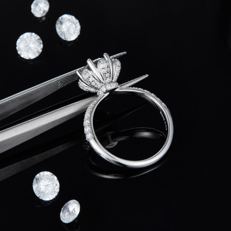 Dahlia Moissanite Engagement Ring