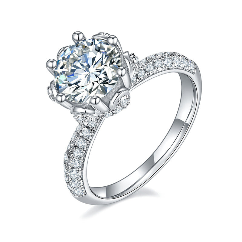 Dahlia Moissanite Engagement Ring