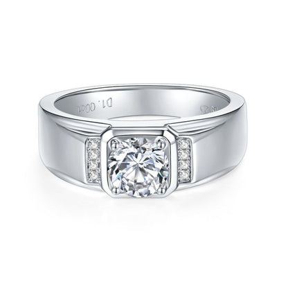Luther Men' s Moissanite Ring 1.0 ct