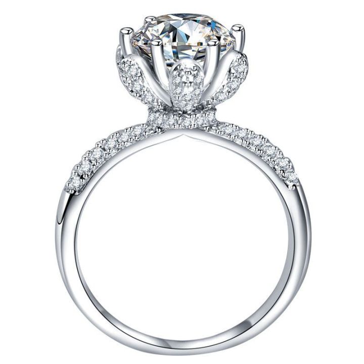 Dahlia Moissanite Engagement Ring