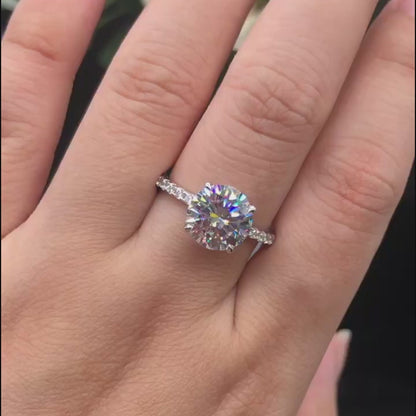 Hyne Pave Moissanite Engagement Ring 3.0 ct